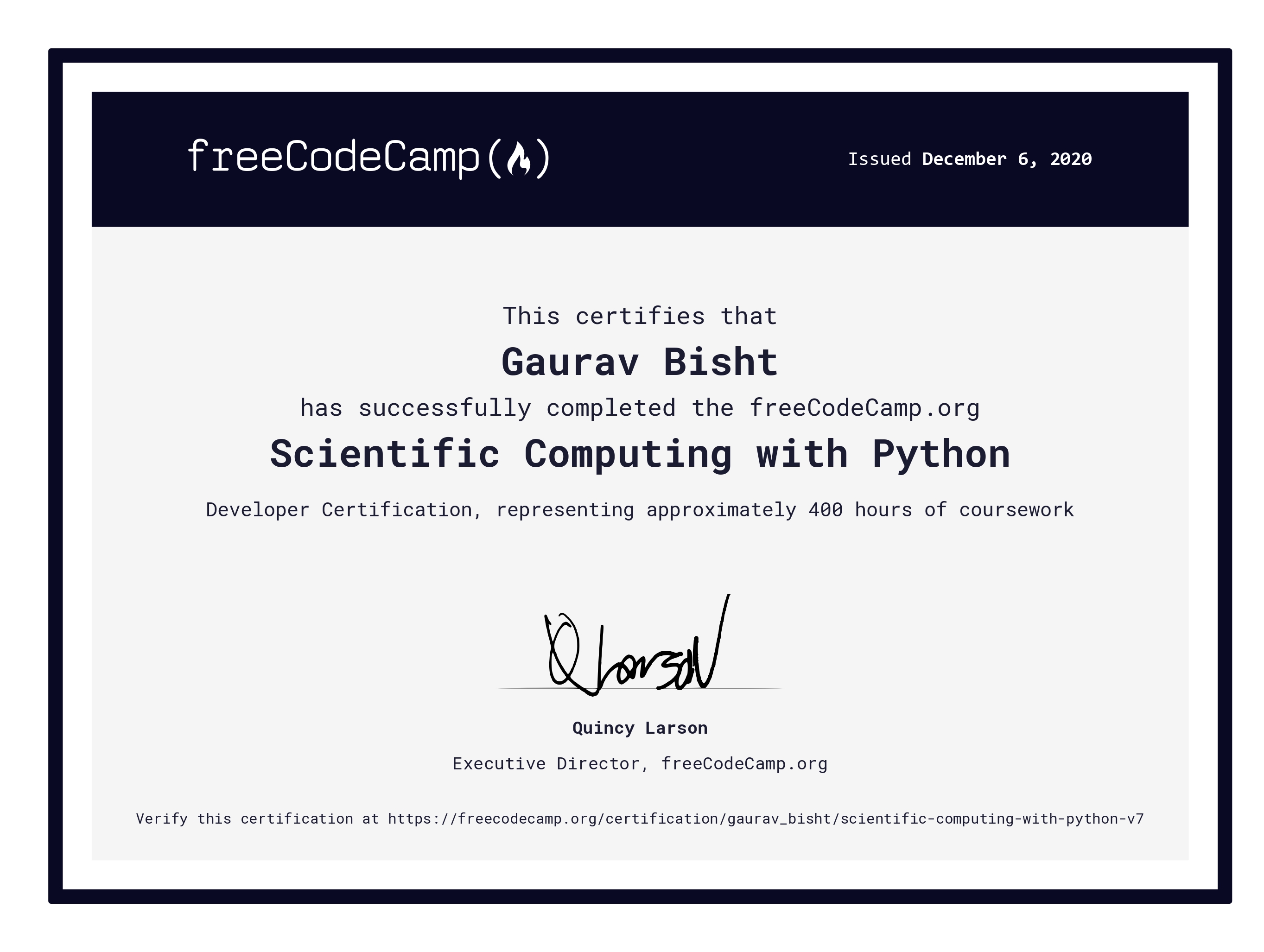 freeCodeCamp - Scientific Computing with Python